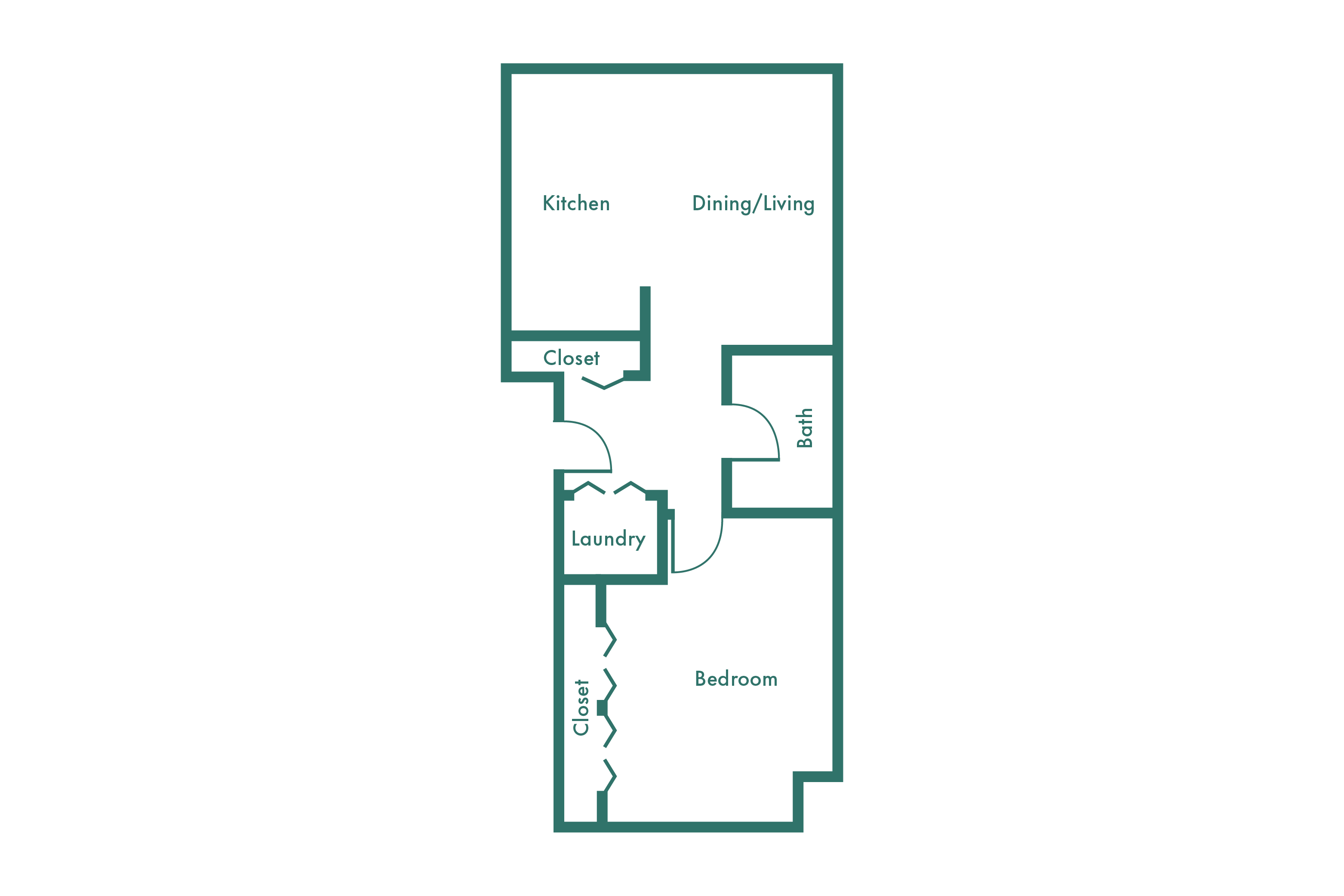 Floor plan for 711 west Alexandrine unit A-1