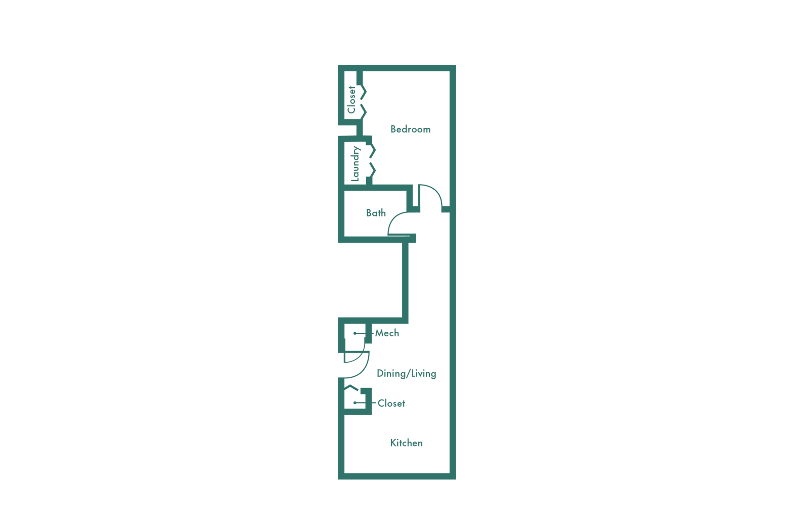 Floor plan for 711 west Alexandrine unit C