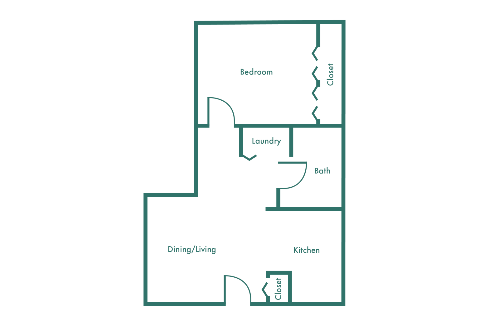 Floor plan for 711 west Alexandrine unit D