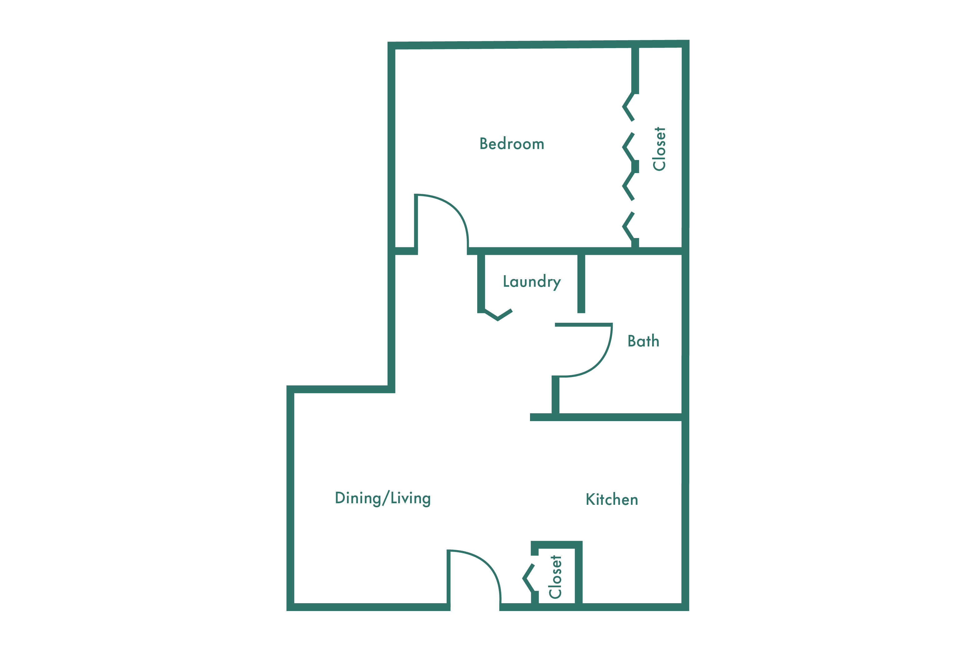 Floor plan for 711 west Alexandrine unit D